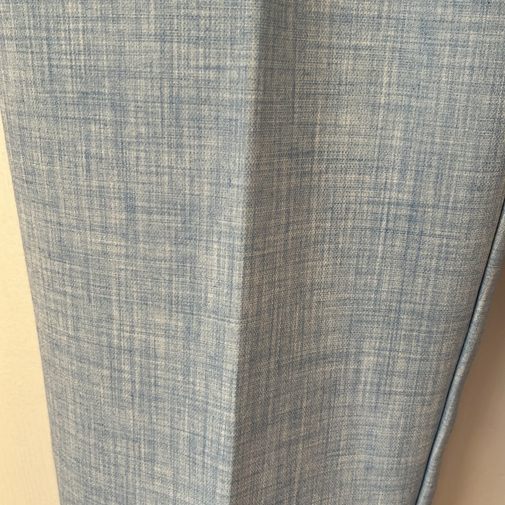 New Ann Taylor The Lana Light Blue slim ankle Pants in crosshatch size 10. - Picture 4 of 8